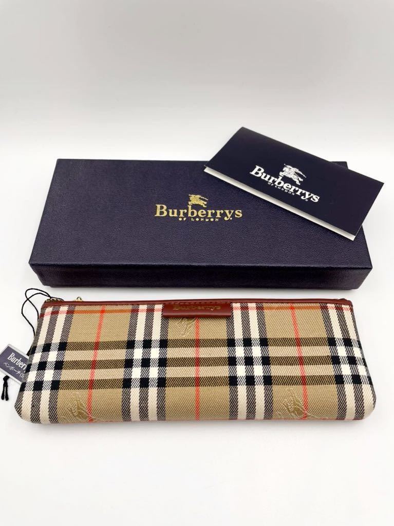 得価日本製 BURBERRY - バーバリー ペンケース 未使用の通販 by R2