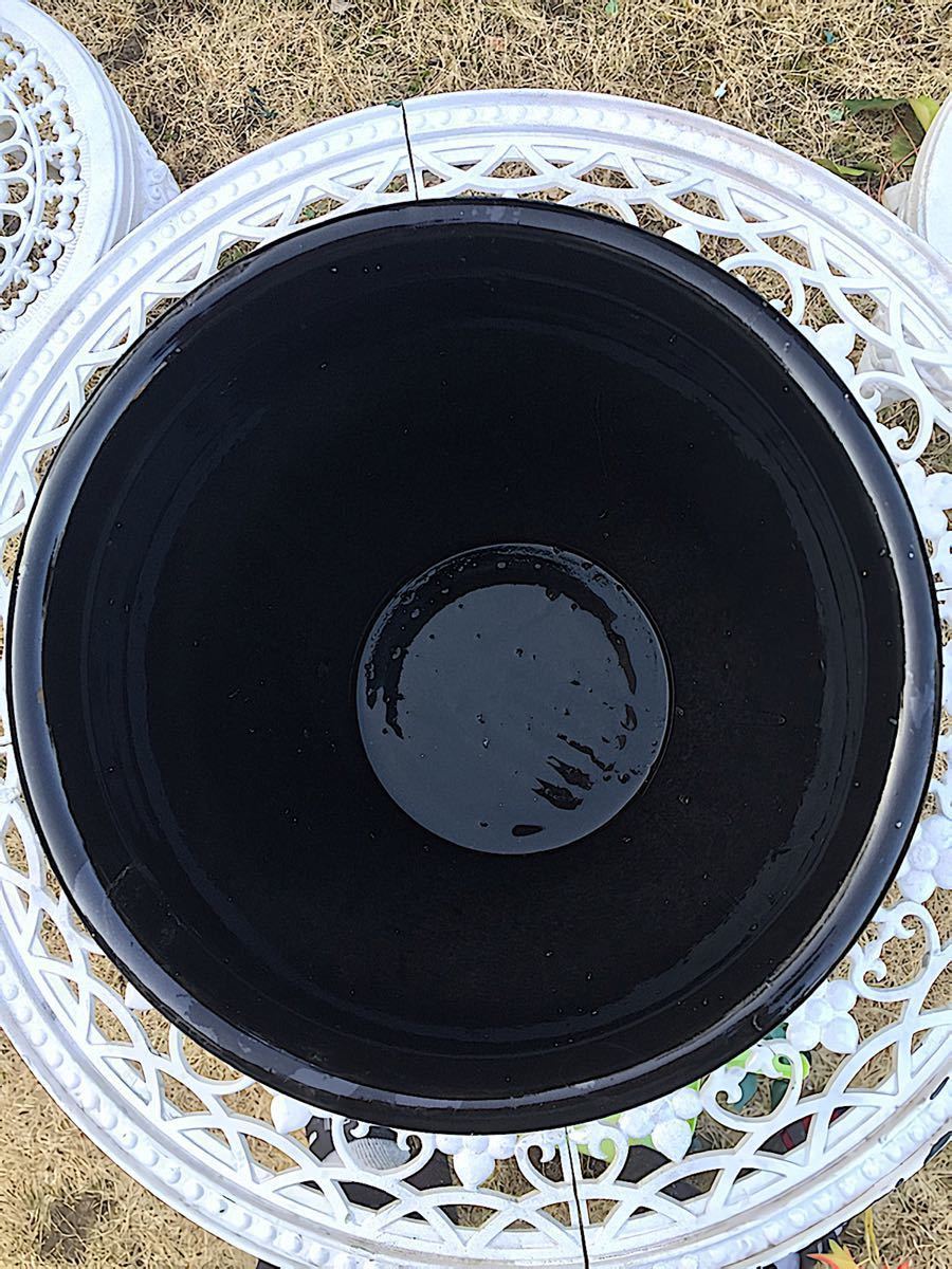 光触媒　人工観葉植物　ウォールグリーン　フェイク　フラワー　８寸鉢カバー植木鉢黒