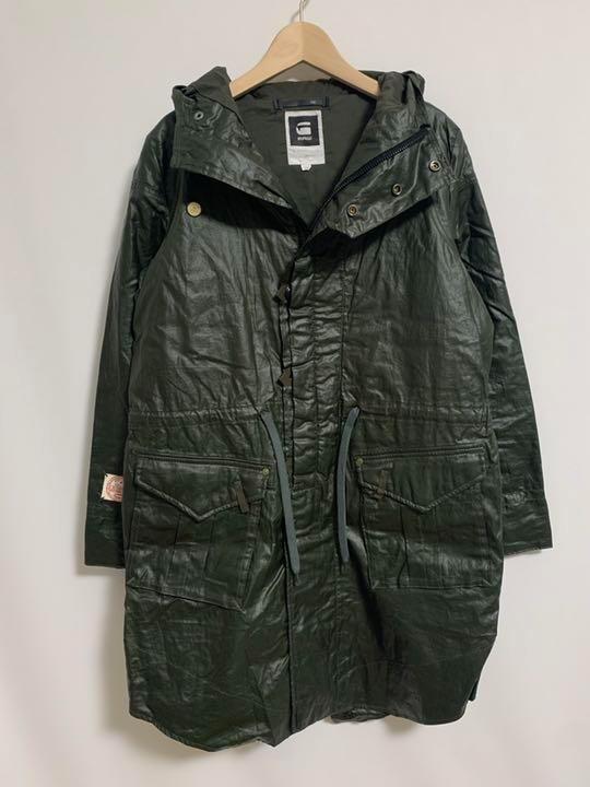 ★サイズXS★G-STAR RAW WOMAN★リネンコート フード付 モッズコート ジースターロゥ ウーマン レディース 麻素材 T1324 古着公園