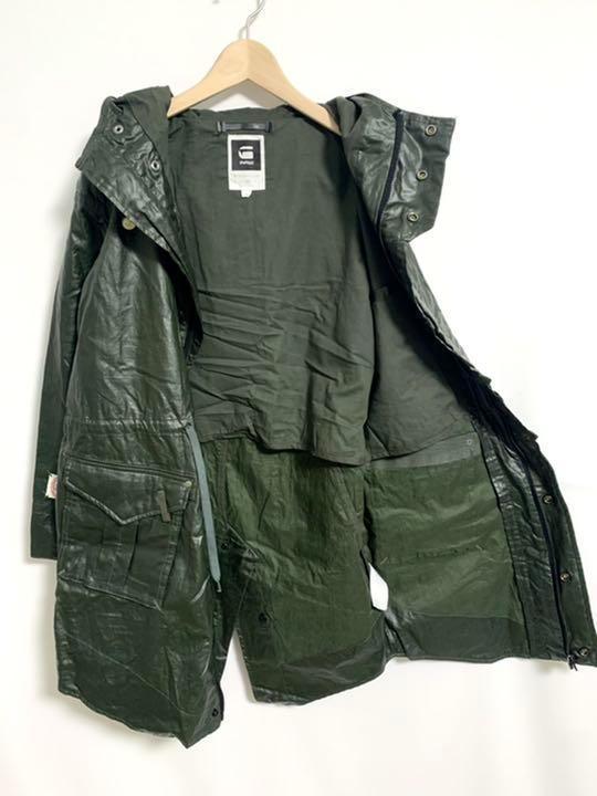★サイズXS★G-STAR RAW WOMAN★リネンコート フード付 モッズコート ジースターロゥ ウーマン レディース 麻素材 T1324 古着公園