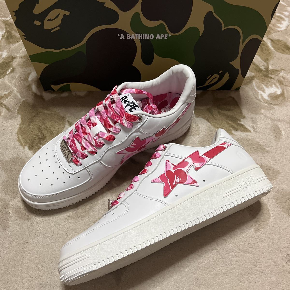 A BATHING APE BAPE KAWS STA ベイプスタ ABC CAMO 迷彩 スニーカー