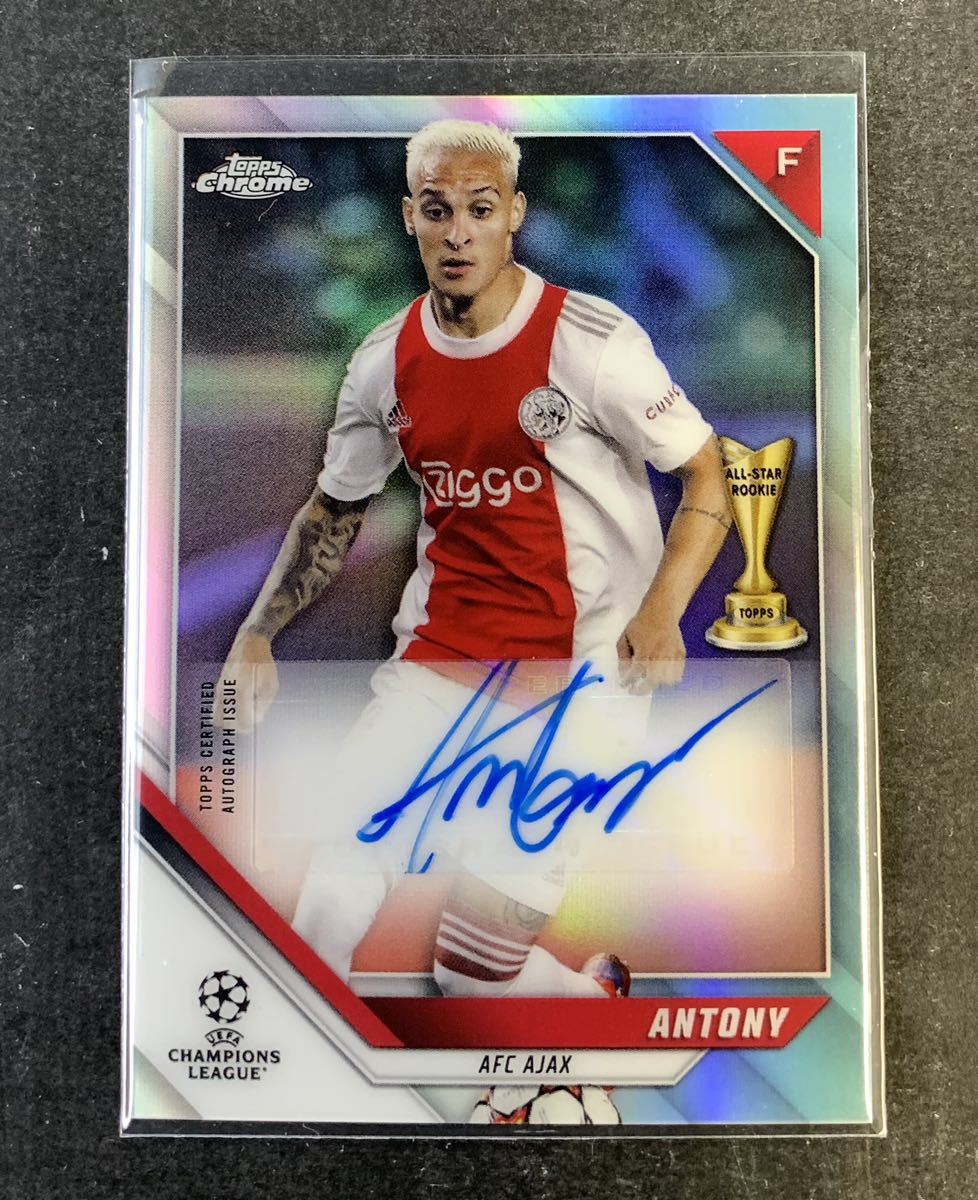 2021-22 Topps Chrome Soccer Antony AFC Ajax Auto Refractor Insert