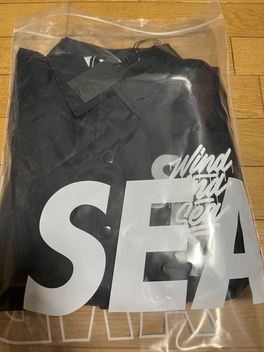 WIND AND SEA × IT'S A LIVING COACH JACKET コーチジャケット黒　Sサイズ　ウィンダシー