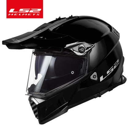 バイクヘルメット LS2-436オフロード ヘルメット モトクロス ヘルメット ダブルシールド 開閉式インナーサンバイザー採用 色：F サイズ :L