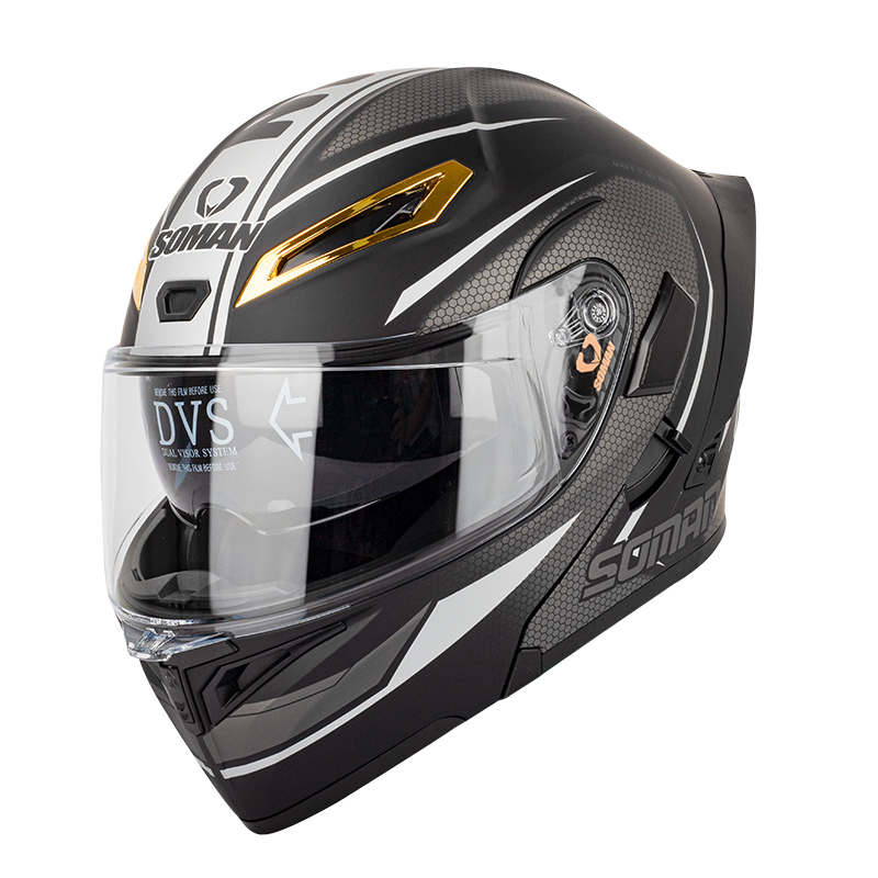 システムヘルメット バイクヘルメット フルフェイスヘルメット オープンフェイスヘルメット SOMAN-955 色：F サイズ:XXL_画像3