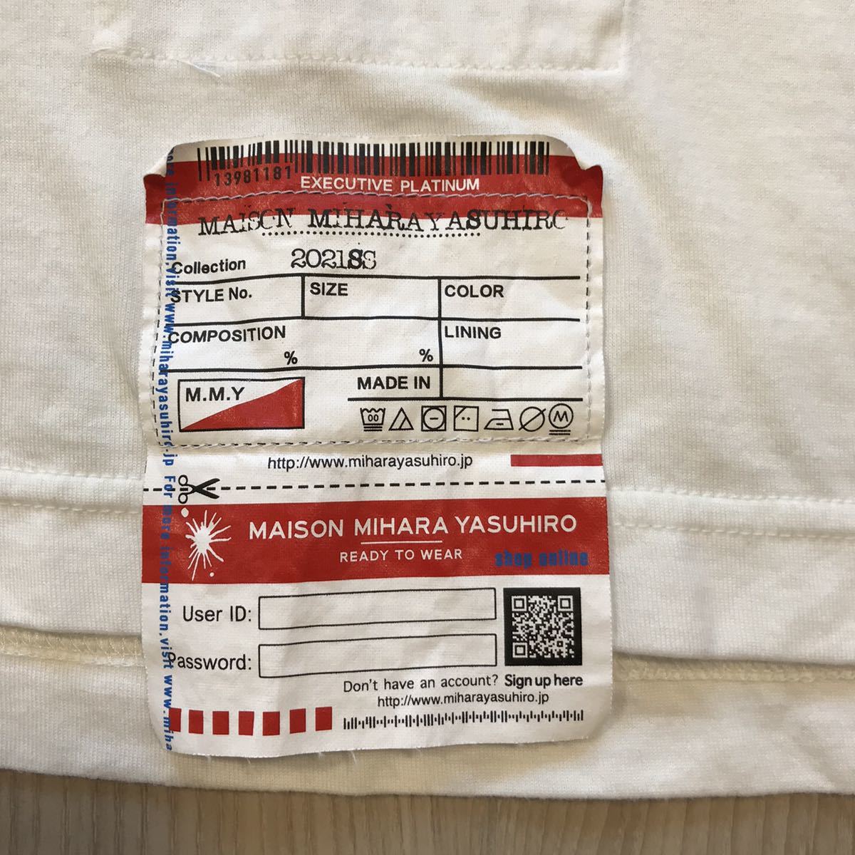 XXL大きいサイズ52 Maison MIHARA YASUHIRO MmY printed XXL大きいサイズ52 Maison MIHARA YASUHIRO MmY printed