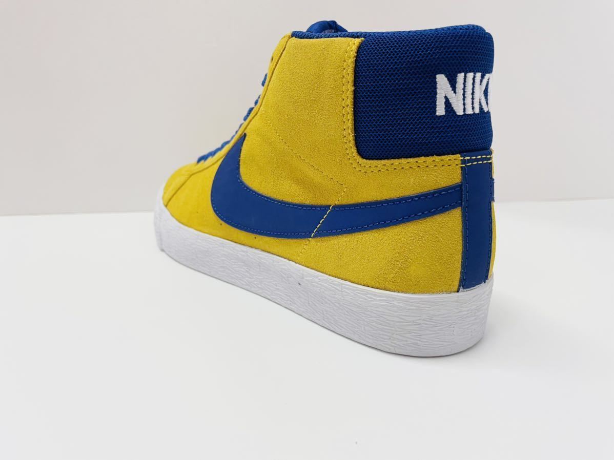 デッド!! 希少!! 新品 16年 NIKE SB ZOOM BLAZER MID YELLOW ブレザー スエード 黄 × 紫 us 9 / 27 ㎝ レアカラー_画像7