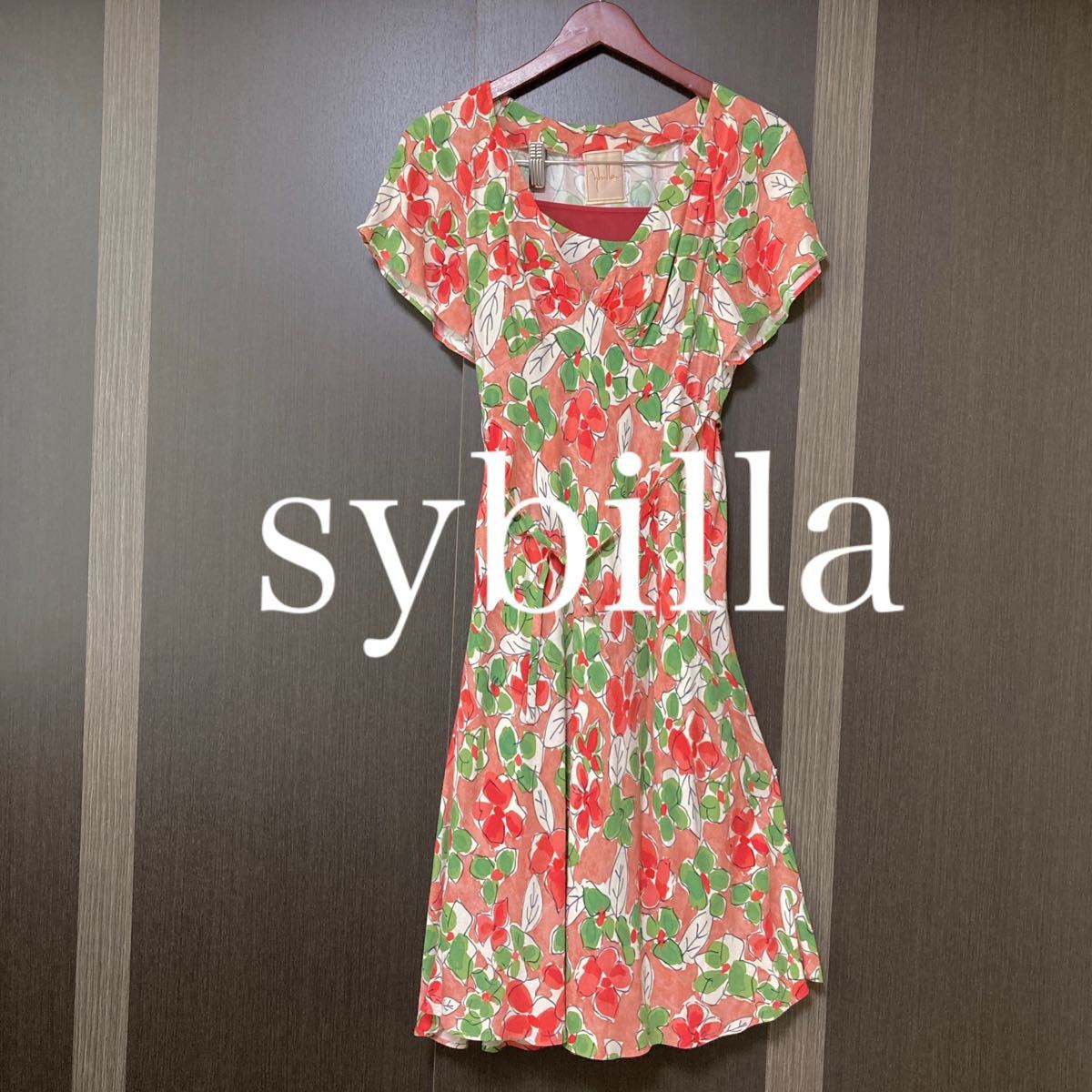 Sybilla/フラワープリントワンピース/Mサイズ レディース 半袖