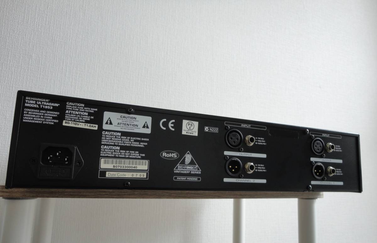 BEHRINGER ベリンガー 真空管 管球式 2chマイクプリアンプ TUBE
