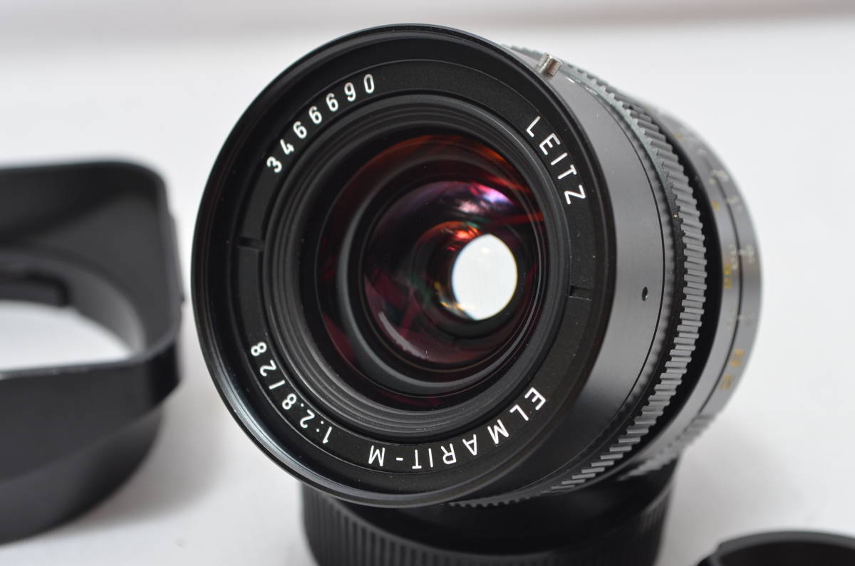 【美品】 LEICA ライカ ELMARIT-M エルマリートM 28mm f/2.8 フード付 #4129