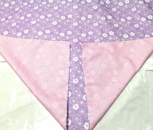 Furoshiki wrapping cloth sheet Japanese style flower pattern Cherry blossom purple color_画像3