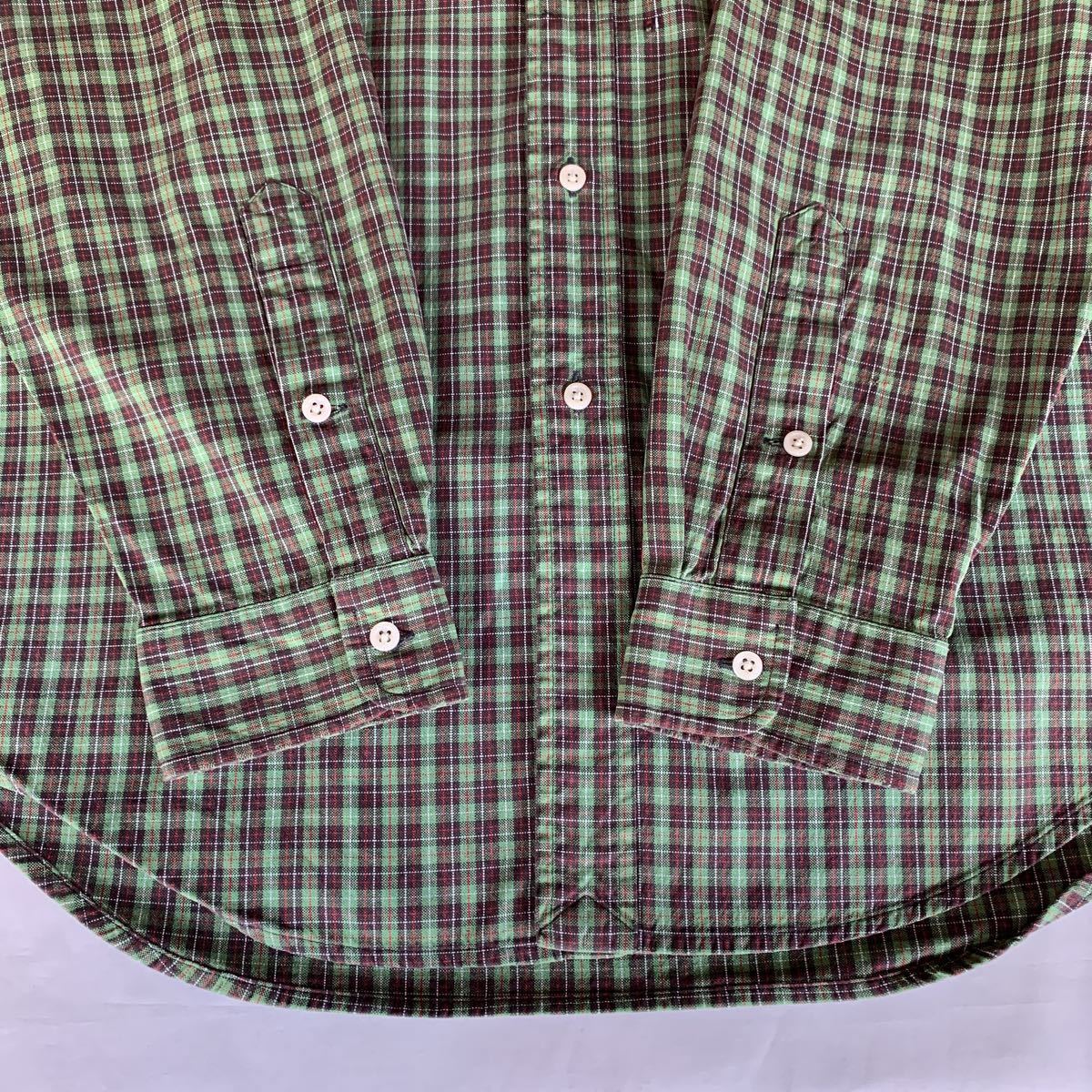 90s Ralph Lauren PLAID B.D.SHIRT BIG SHIRT ラルフローレン チェックシャツ ボタンダウンシャツ ビッグシャツ アメトラ 80s トラッド_画像6