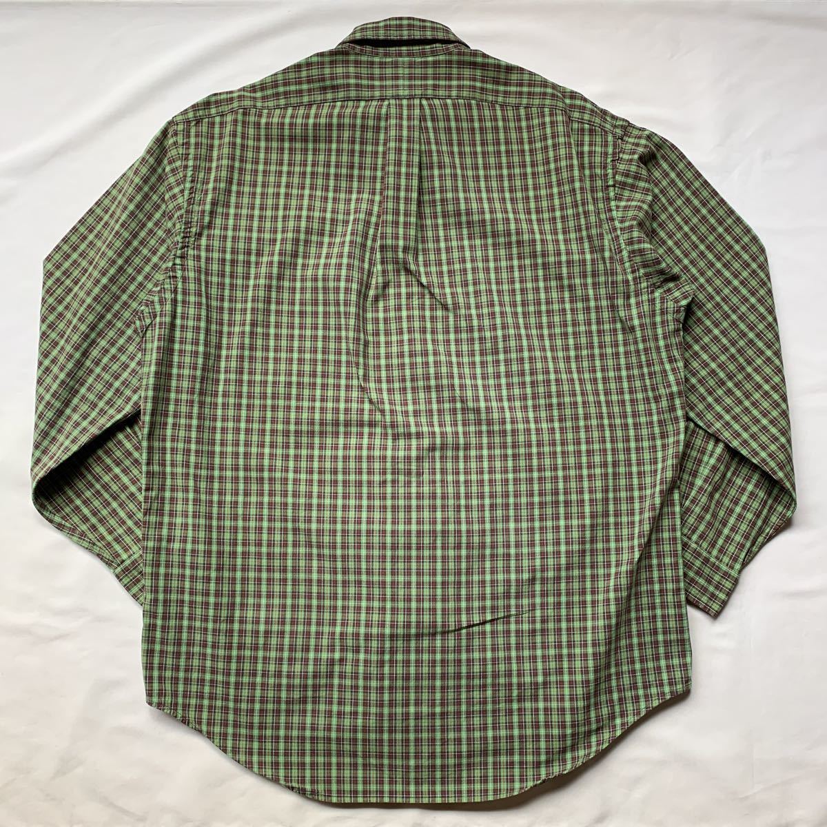 90s Ralph Lauren PLAID B.D.SHIRT BIG SHIRT ラルフローレン チェックシャツ ボタンダウンシャツ ビッグシャツ アメトラ 80s トラッド_画像3