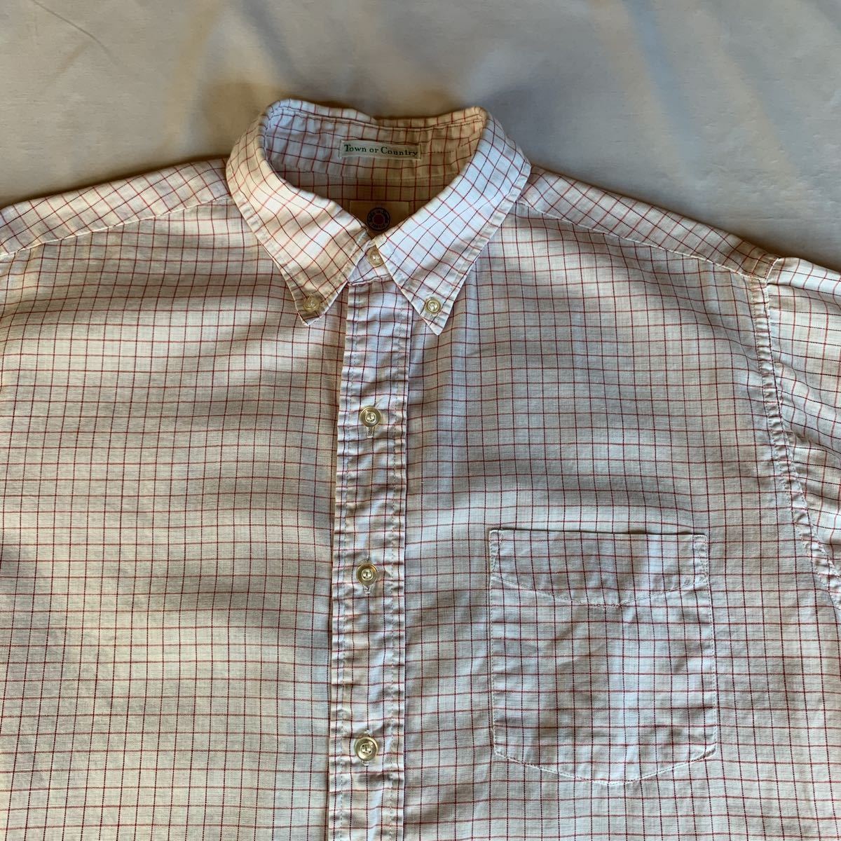 60s PLAID B.D.SHIRT ヴィンテージ ビンテージ チェックシャツ ボタンダウンシャツ 半袖シャツ アメトラ トラッド TRAD 50s 送料無料_画像5