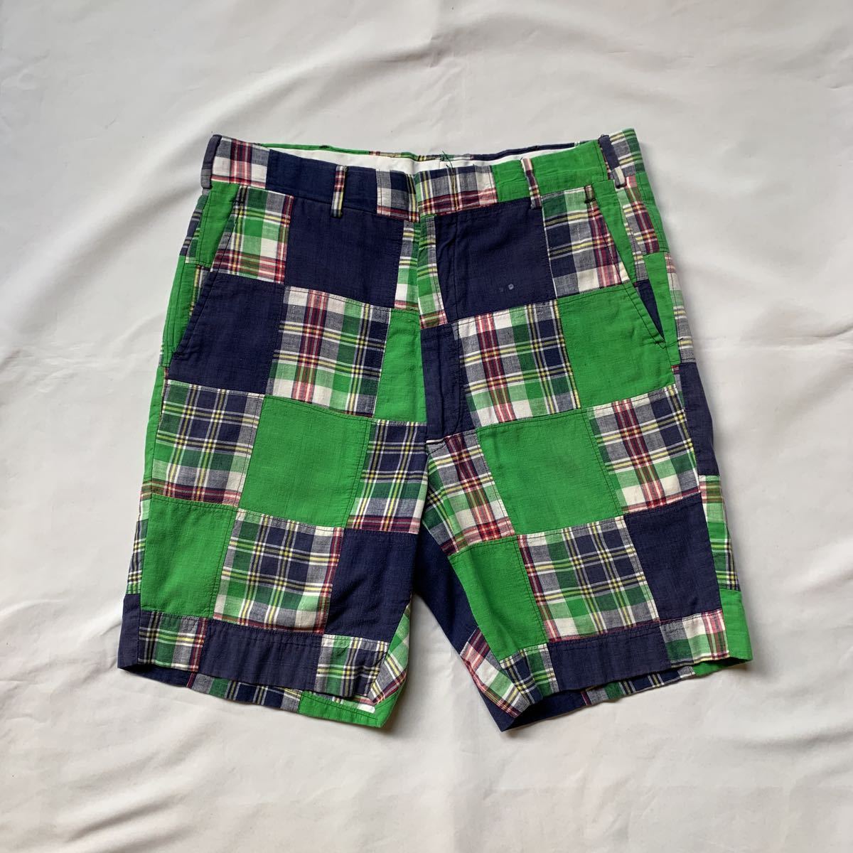 ~80s INDIA MADRAS PATCHWORK SHORTS ヴィンテージ ビンテージ インドマドラス パッチワークショーツ ショートパンツ 70s TRAD 送料無料_画像2