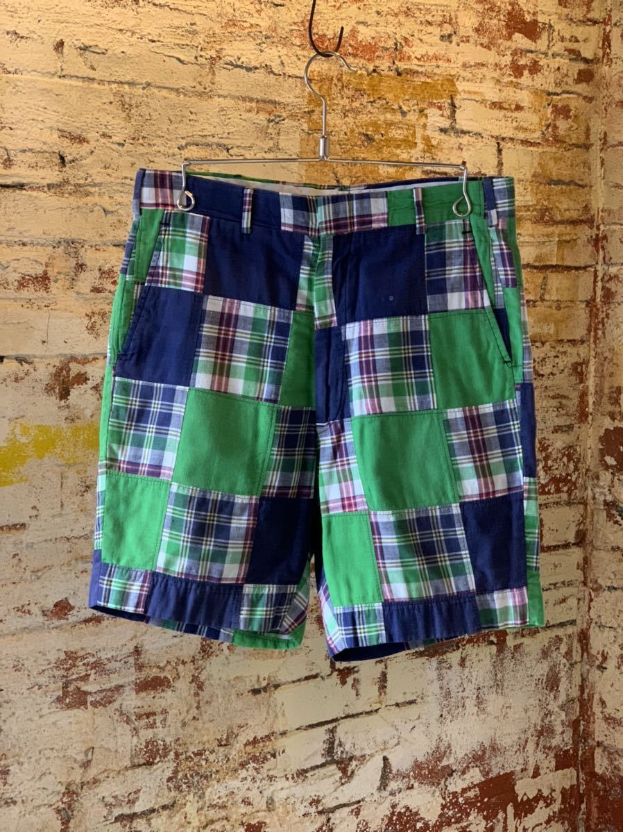 ~80s INDIA MADRAS PATCHWORK SHORTS ヴィンテージ ビンテージ インドマドラス パッチワークショーツ ショートパンツ 70s TRAD 送料無料_画像1