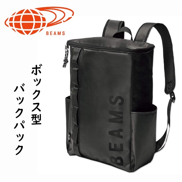 新品/残りわずか■BEAMSビームス■アウトドアストリート ボックス型ブラックバックパック■在庫限り■■_画像1