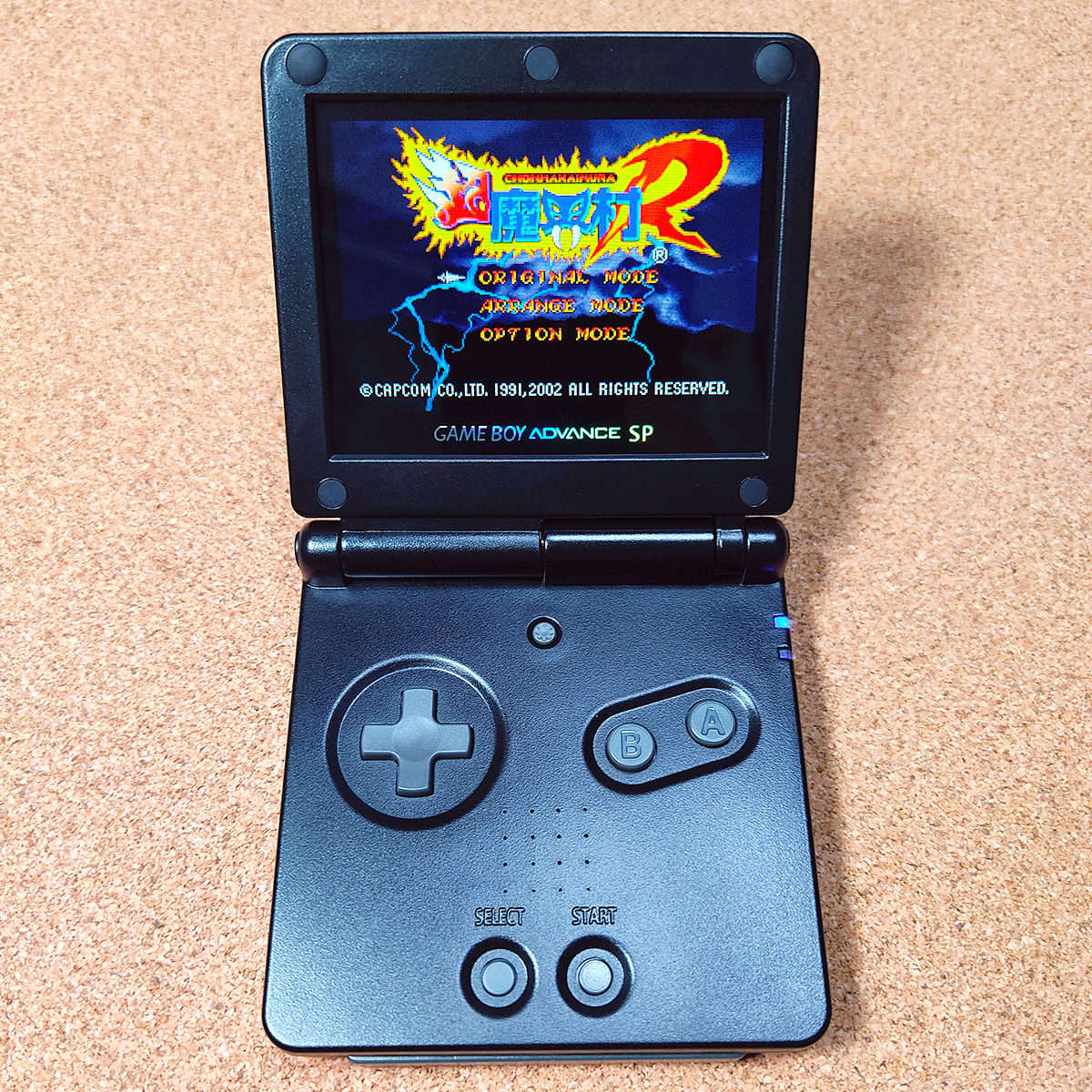 IPSバックライト液晶V2+明るさ5段階切替 カスタム ゲームボーイアドバンスSP 本体 ガラススクリーン GBA.