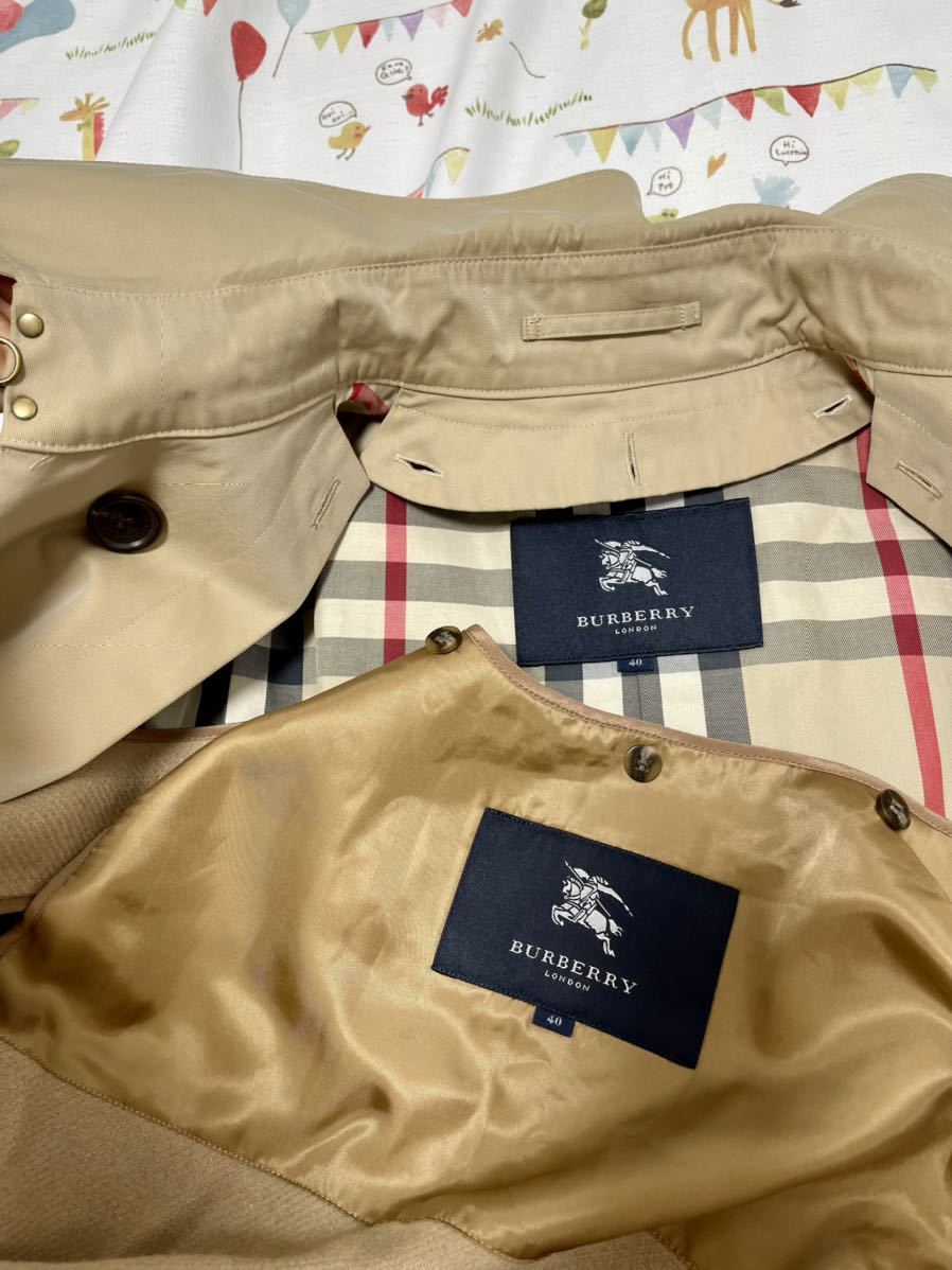 23万☆美品高年式光沢ハニーベージュ 40 L M BURBERRYバーバリー