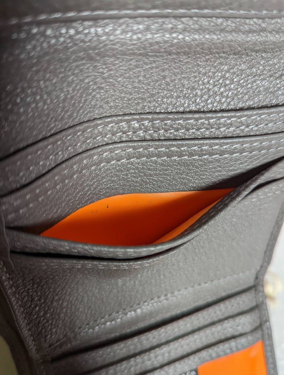 美品 PORTER SHRINK ポーター シュリンク グレー レザー ウォレット