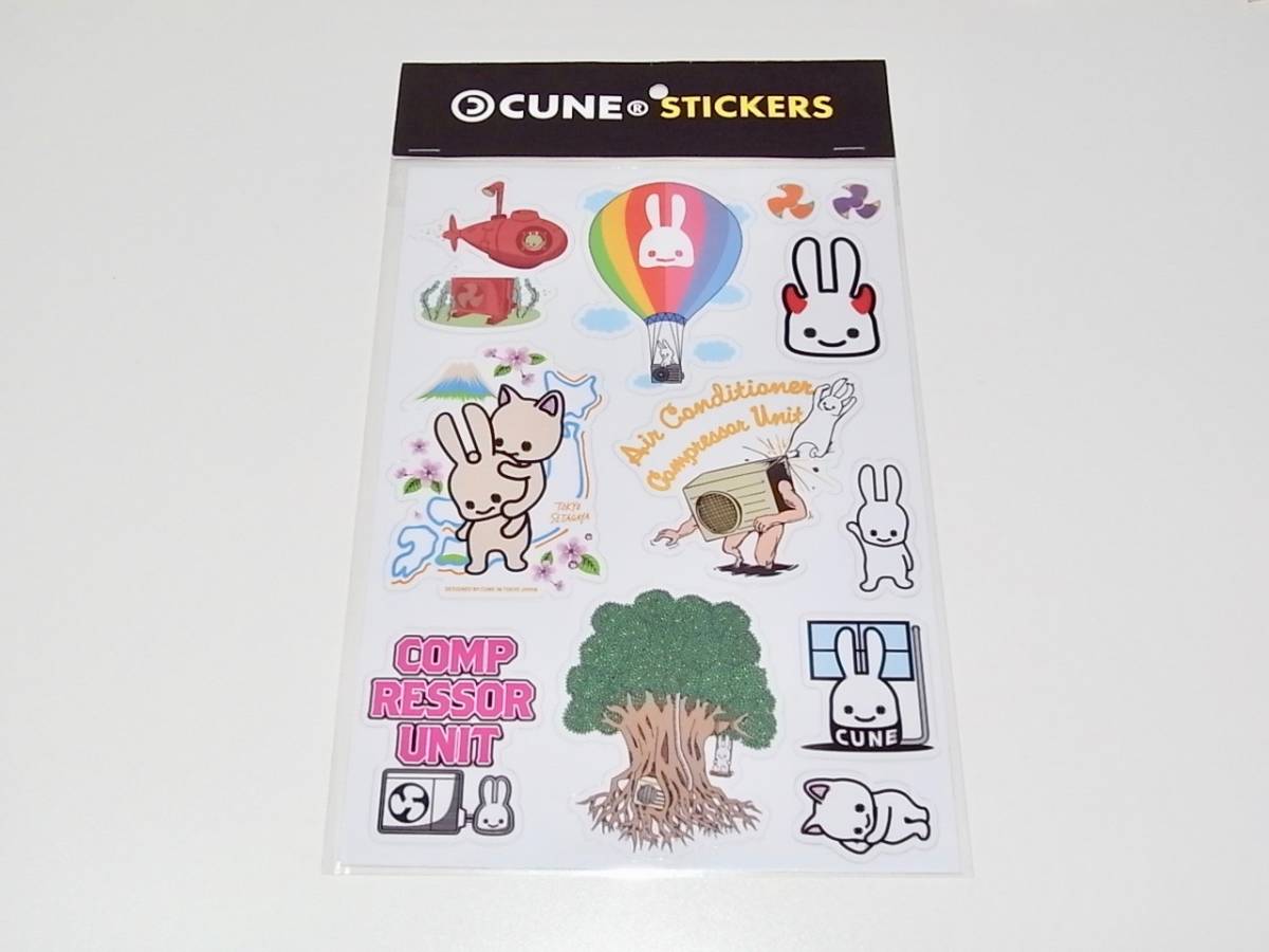 レア 完売 CUNE 新品未開封品 キューン「ステッカーセット」うさぎ ステッカー_画像1