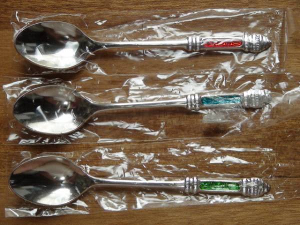  Showa Retro tea spoon 3 color 3 piece 