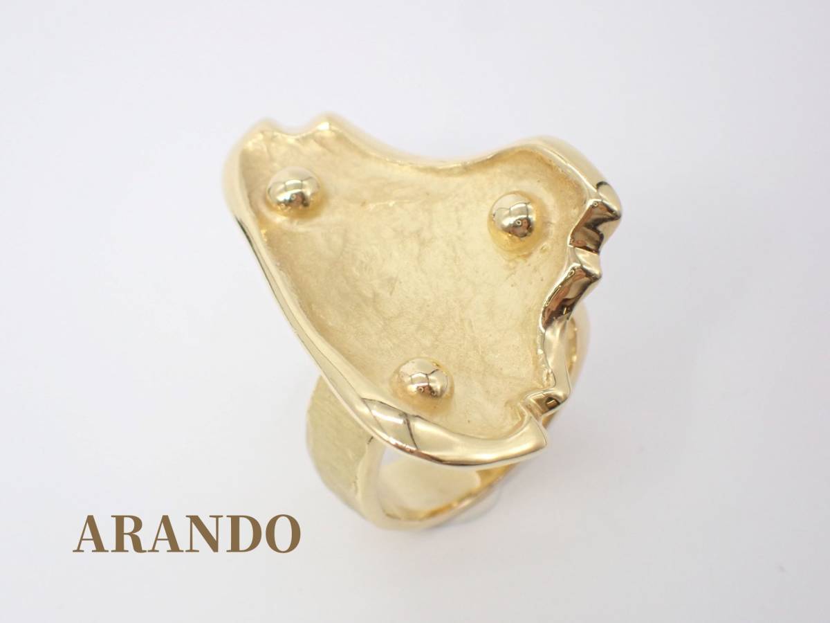 オリジナル アントニーノランド　ANTONINO CONVERZIONE イタリア製　リング　イエローゴールド K18 アランド　ARANDO RANDO イエローゴールド