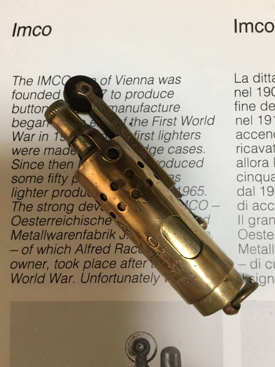 C1920Y JMCO SECOND PATENT - a oil lighter イムコ　セコンド　パテントa アンティーク オイルライター　美品_画像1