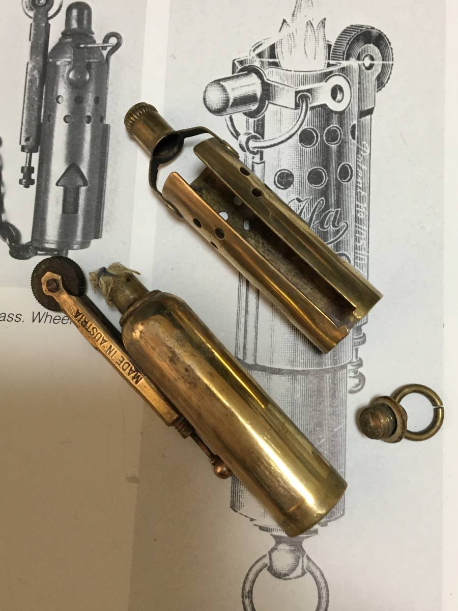 C1920Y JMCO SECOND PATENT - a oil lighter イムコ　セコンド　パテントa アンティーク オイルライター　美品_画像5