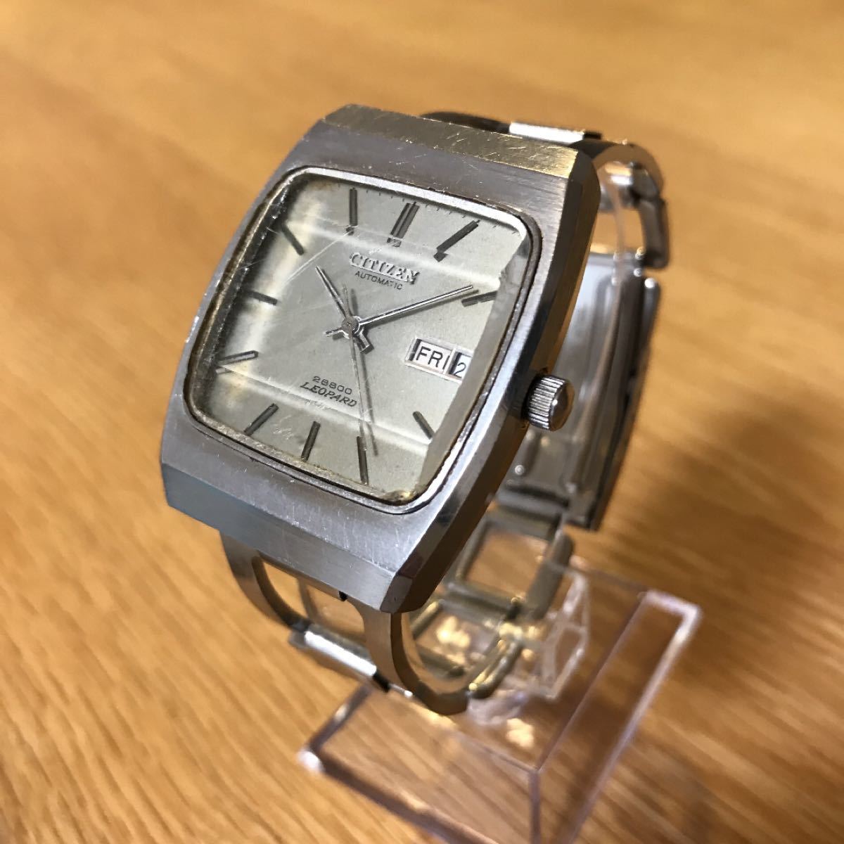 シチズン レオパール 28800 希少スクエアケース 自動巻式 CITIZEN 28800