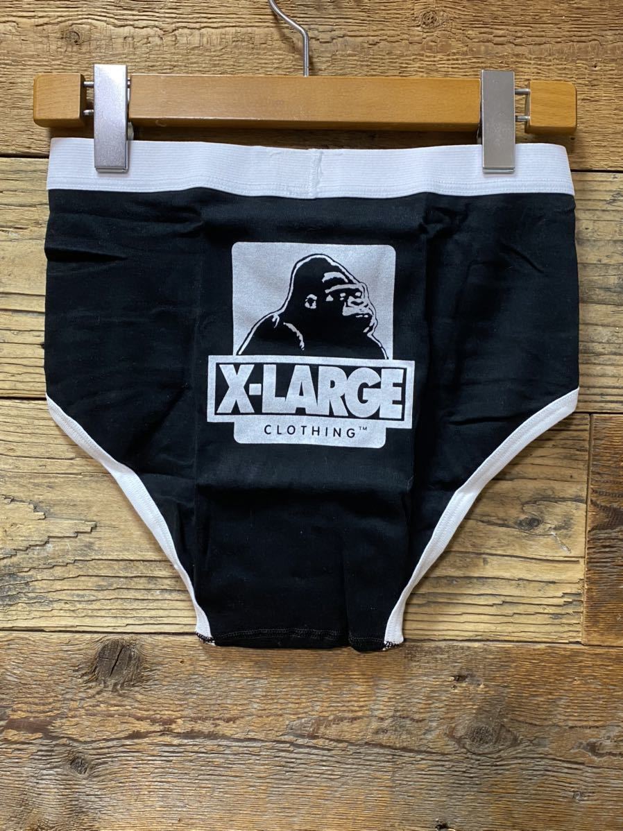 【未使用・送料無料】 X-LARGE　ロゴプリント メンズ アンダーウェア size:M ブラック　/　 エクストララージ　Underwear ブリーフ 下着 黒_画像4