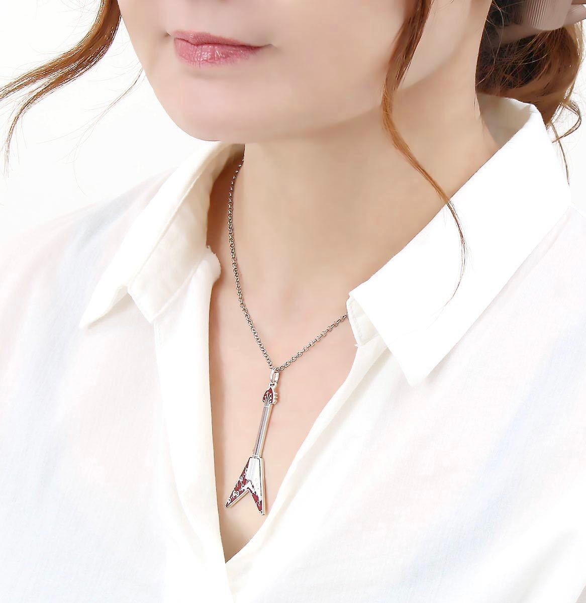 新品GUCCIグッチ ゴースト ネックレス フライングV ギター シルバー925