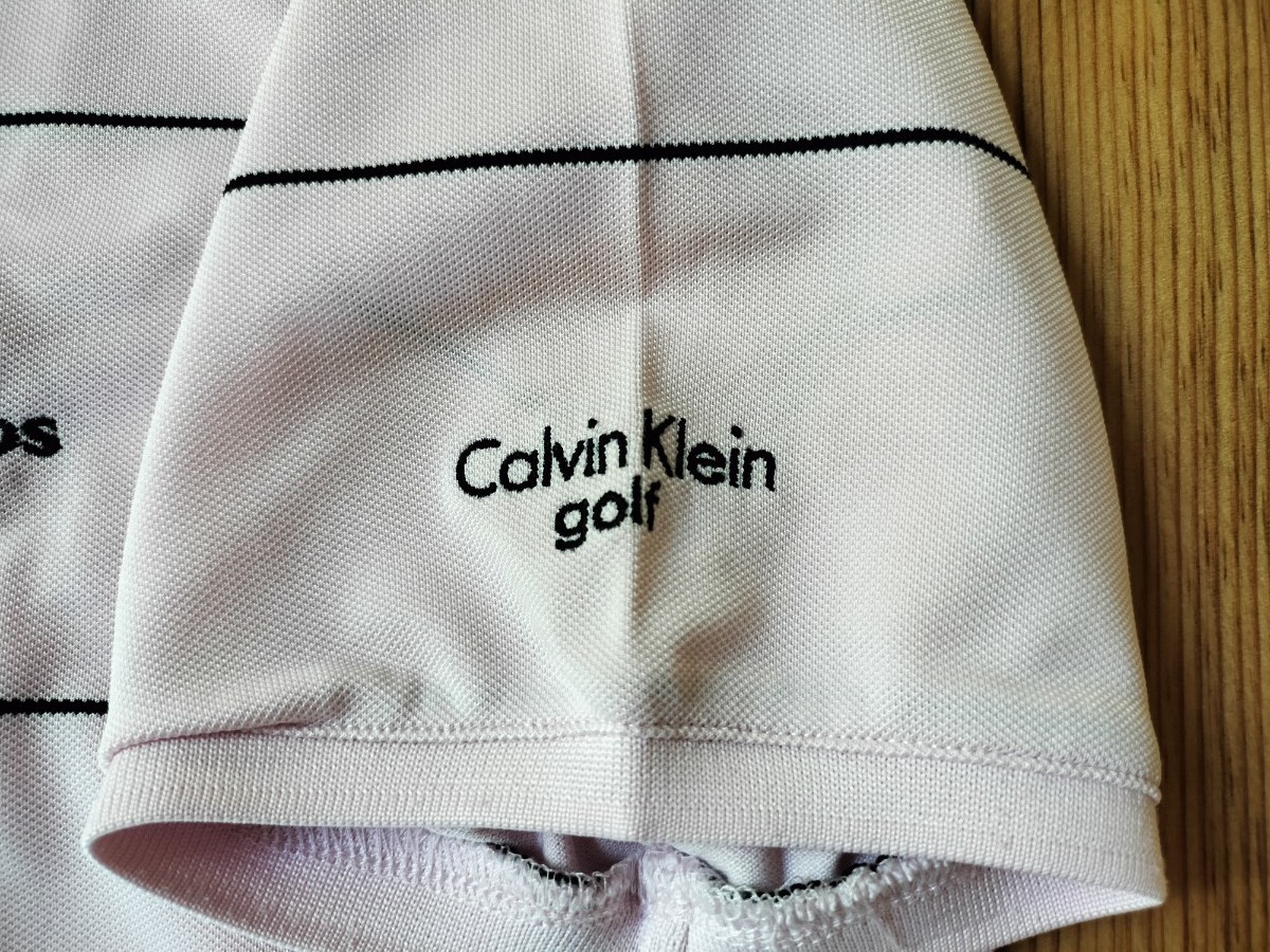 美品　Calvin Klein golf　カルバンクライン　ポロシャツ　S　薄めのサーモンピンク　LAKELANDS