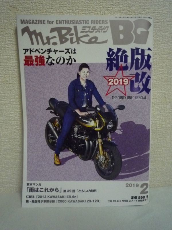 Mr.Bike BG ミスター・バイク バイヤーズガイド 2019年2月号 ★ 東京エディターズ ◆ アドベンチャーズ 昭和コレクションツーリング タイヤ_画像1