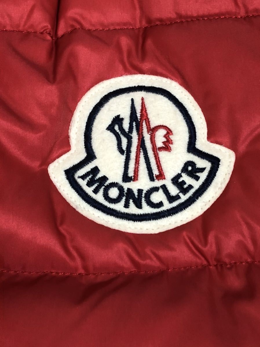 美品 MONCLER TIBET ダウンベスト モンクレール チベット TIB チブ ダウン100% レッド ダウン ベスト 国内正規品_画像2