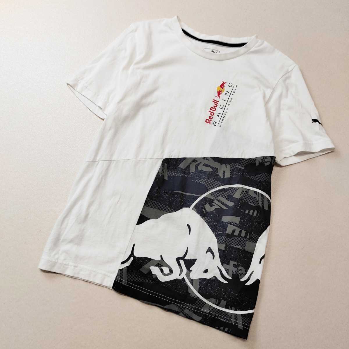 PUMA　プーマ　RedBull レーシング プリントTシャツ 半袖シャツ　ホワイト　US XSサイズ_画像1