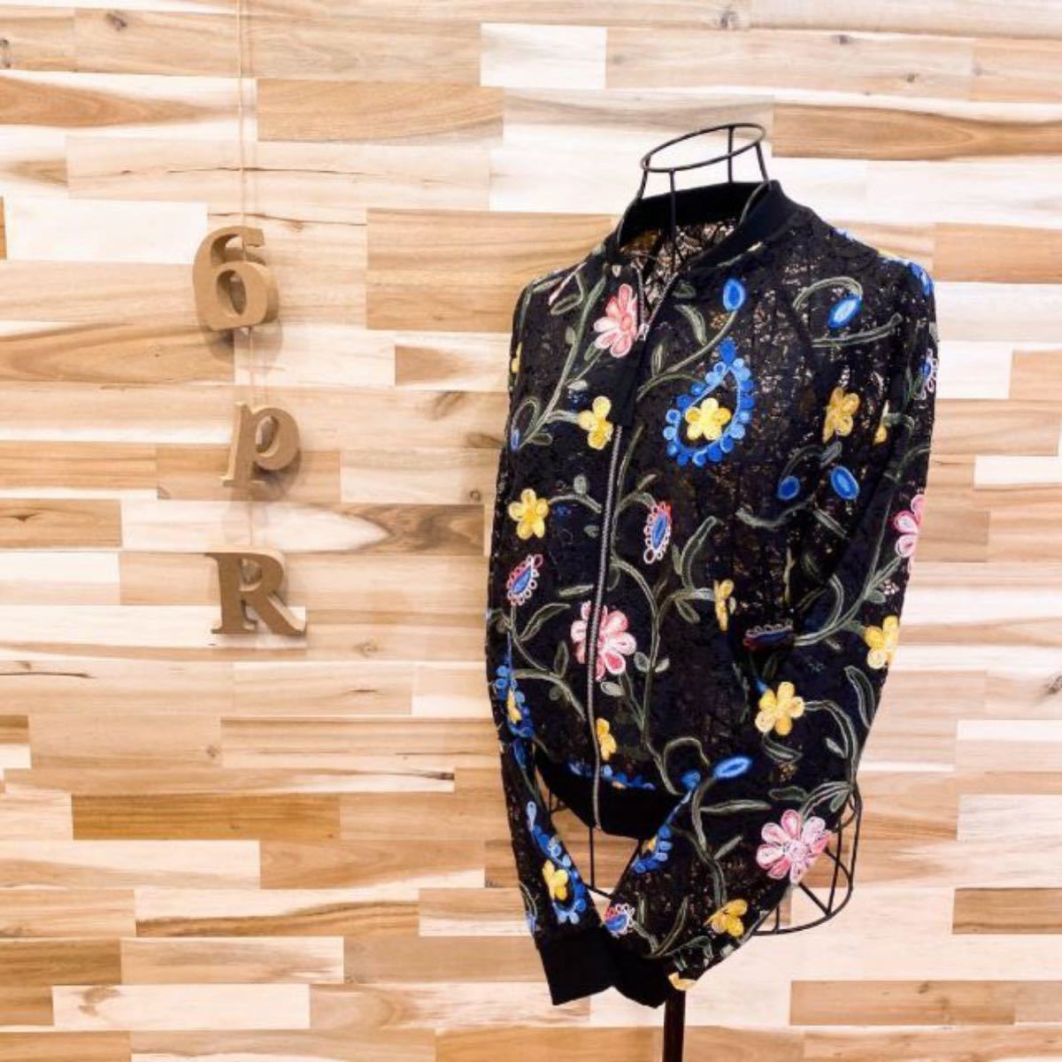 ZARA 花柄刺繍 レースブラックブルゾン|Yahoo!フリマ(旧PayPay ZARA 花柄刺繍 レースブラックブルゾン|Yahoo!フリマ(旧PayPay