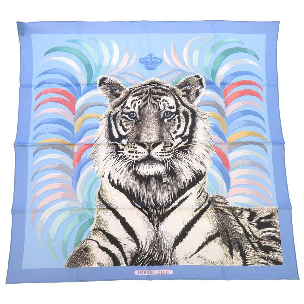 エルメス スカーフ カレ90 ダブルフェイス 王者の虎 Tigre Royal