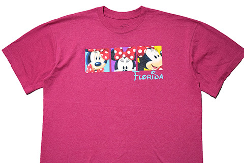 【XL】 ディズニー フロリダ ミニーマウス キャラクター Tシャツ レディースXL ピンク Disney ディズニーランド BA3402_画像3