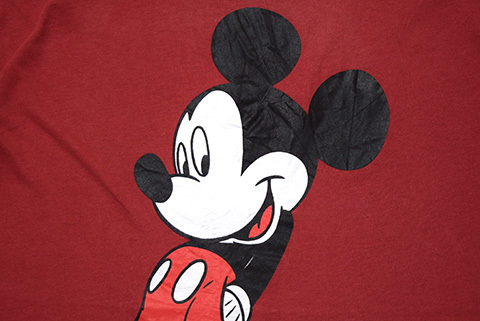 【M】 ディズニー ミッキーマウス キャラクター Tシャツ メンズM Disney ディズニーランド アメカジ 古着 BA3405