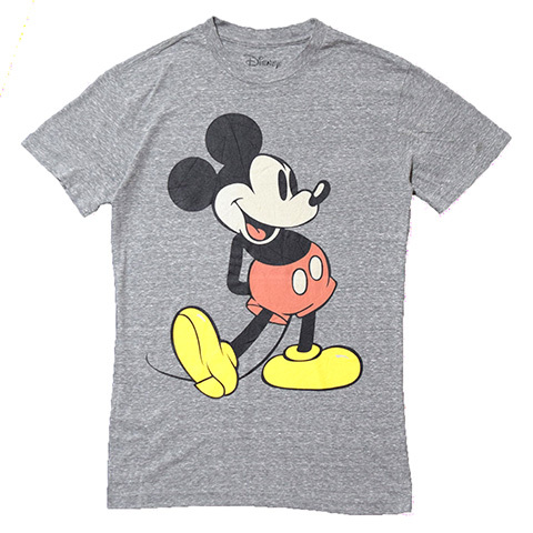 【S】 ディズニー ミッキーマウス キャラクター Tシャツ メンズSM ビッグプリント ディズニーランド Disney アメカジ 古着 BA3406