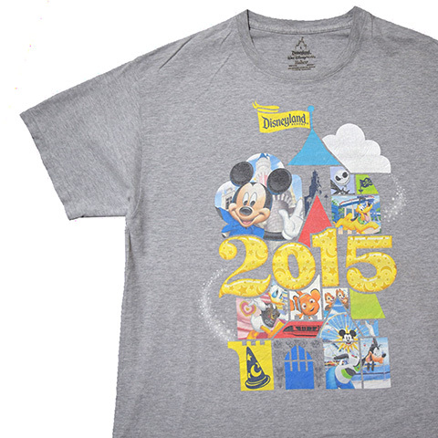 【L】 ディズニー ミッキーマウス キャラクター Tシャツ メンズL ディズニーランド ニモ プルート ナイトメア Disney 古着 BA3409