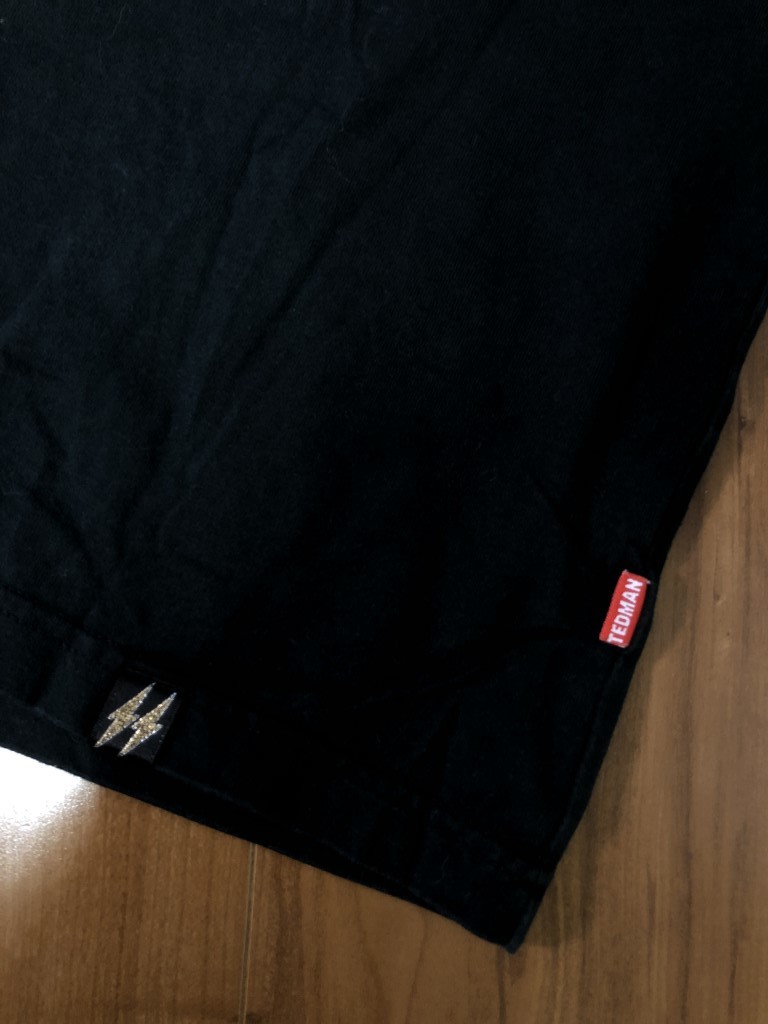 ◆TED COMPANY テッドカンパニー カミナリ　半袖 Tシャツ 　ブラック　中排気量(M)_画像7