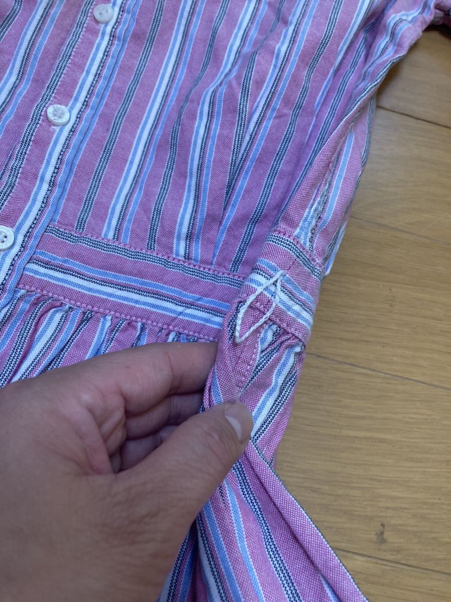  Ralph Lauren short sleeves One-piece 150 centimeter Kids Junior girl woman border pattern stripe pattern 