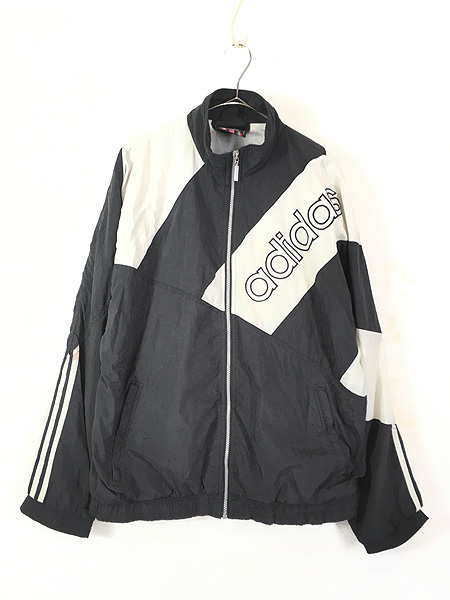 注目の福袋! ロゴ BIG adidas 90s 古着 刺しゅう 古着 L ジャケット ナイロン 裏地天竺 ライン モノトーン Lサイズ 注目の福袋! ロゴ BIG adidas 90s 古着 刺しゅう 古着 L ジャケット ナイロン 裏地天竺 ライン モノトーン Lサイズ