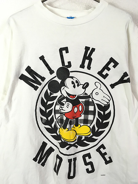 古着 90s USA製 Disney Mickey ミッキー両面 BIG プリント Tシャツ L 古着_画像2