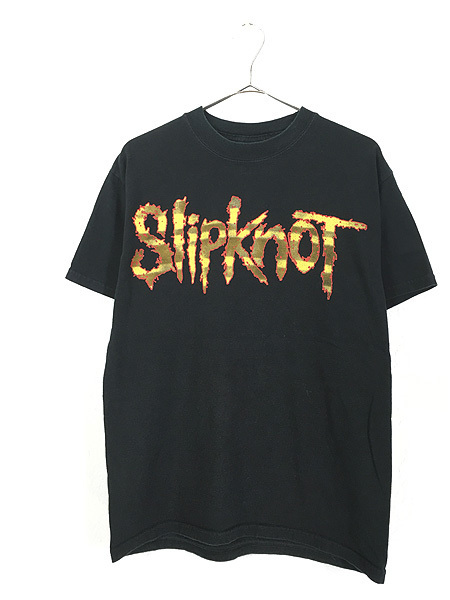古着 00s Slipknot 「cut your throat and keep walking」 覆面 ヘヴィ メタル ハードコア バンド Tシャツ M 古着
