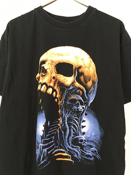 古着 00s Wes Benscoter スカル ボーン ツリーハウス グラフィック Tシャツ L 古着_画像2