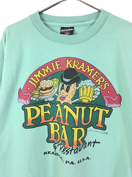 古着 90s USA製 PEANUT BAR ピーナッツ レストラン 企業 Tシャツ XL 古着_画像2