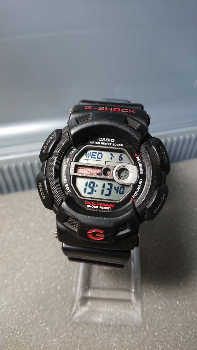 カシオG-SHOCK◇G-9100◇ガルフマン◇稼働品◇チタン◇タイドグラフ